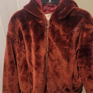 Outer Edge Rust Plush Jacket